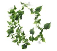SHINEOFI Artificial White Morning Glory Vine Garland Imitation Flower Vine for Home Decoration Suitable for Wedding Valentine Wreath and Outdoor Display