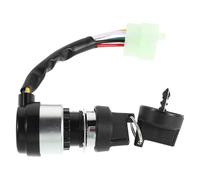 SHINEOFI Atv Parts Ignition Switch with 5 Wire Abs Metal Ignition Lock, Plug and Play Key Switch with Wiring Harness for Quad Bike, Enhanced Security for Offroad Adventures