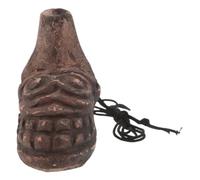SHINEOFI Aztec Handmade Clay Whistle Loud Scream Noise Maker with Cloth Strap for Halloween Prank and Haunted House Experiences, Indigenous Style Stage Sound Effect Prop