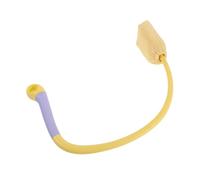 SHINEOFI Back Scrubber Ergonomic Design with Long Handle for Shower U-Shaped Multi-Functional Massaging Bath Brush in Yellow Plastic Portable Body Wash Brush for Deep for Elderly