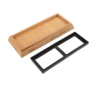SHINEOFI Bamboo Sharpening Stone Stand, Japanese Sharpening Stone Holder for 180×60mm Whetstone, Non-Slip Rubber Base, Portable Kitchen Holder,