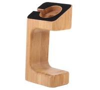 SHINEOFI Bamboo Smart Watch Charging Stand Durable Natural Wood Grain Holder Compatible with Apple Watch Lightweight Easy to Carry Charging Station for Home and Office