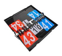 SHINEOFI Basketball Flip Scoreboard Portable PVC Material for Competition Use with Delicate Touch and Tennis Score Keeping