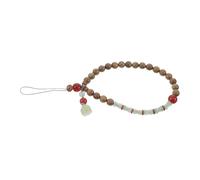 SHINEOFI Beaded Phone Bracelet Strap Jade Wrist Strap with Cultural Prosperity Motif Loss Short Design for Phones Keys Bags