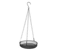 SHINEOFI Bird Feeder Tray Bird Food Feeding Tool Comfortable Hand Feeling No Deformation Sturdy Steel Material Black Finish Suitable for Courtyard Yard Canary