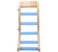 SHINEOFI Bite-resistant Wooden Bird Ladder for Parrot Cage Plaything, Claw Grinding Ladder Designed to Stimulate Bird's Mind and Motor Skills, a Fun Interactive Cage Accessory