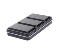 SHINEOFI Black Foldable Watercolor Paint Storage Box Made of Iron and Plastic, Easy to Store Empty Pan Paint Case Suitable for Classrooms and Large Parties with Portable Design