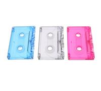 SHINEOFI Blank Cassette Tapes Universal Compatibility 3pcs Retro Colorful with Plastic Design for Playback and Music Party Decorations for Home Studio Recording Supplies