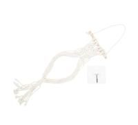 SHINEOFI Bohemian Macrame Hat Hanger Wall Organizer for Hat Storage Single Layer Cotton Rope and Wood Design Classic Style for Bedroom Or Living Room