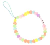 SHINEOFI Bohemian Phone Chain Beaded Phone Strap Charm Plastic Material Convenient and Not Easy to Lose for Everyday Use