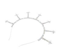 SHINEOFI Bohemian Rhinestone Star Headband with Six-pointed Star Crown Design Lightweight Alloy Material Comfortable Fit for Women at New Year Celebrations and Parties