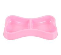 SHINEOFI Bone-shaped Double Pet Bowl Capacity Dog Food Holder and Water Dish for Cats and Puppies Easy-clean Candy Color Feeding Station for Comfortable Eating Random Color