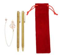 SHINEOFI Brass Dowsing Rods Set Retractable Energy Rods with Pendulum and Cloth Bag for Water and Treasure Detection Feng Shui Divining