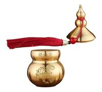 SHINEOFI Brass Gourd Ornament Gourd Decorations Golden Delicate Brass Cotton Thread Material Decoration Housewarming Desktop Home