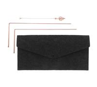 SHINEOFI Brass Prospecting Rod Set for Water Dowsing and Spirit Divination with Felt Bag, 3pcs Witching Rod Kit for Treasure Hunt and Metal Detection