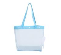 SHINEOFI Breathable Mesh Cat Carrier Tote Bag Lightweight See-Through Mesh Pet Travel Carrier for Cats Tote for Short Trips and Outdoor Adventures 35x32x18cm Lake Blue