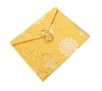 SHINEOFI Buddhist Scripture Storage Bag Small Pouch 24x20cm Chinese Style Cloth Bag with Cloud Pattern Knot Decorative Wrap for Scripture Protection and Travel Use