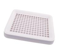 SHINEOFI Bunny Cage Litter Box with Plastic Bottom Net and Hook Fix for Rabbit Potty Training Large Capacity Small Pet Toilet Tray for Guinea Pigs Hamsters and Chinchillas