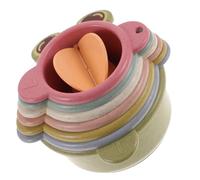 SHINEOFI Bunny Food Storage Holder Stackable Reusable Plastic Cups for Babies 6-12 Months Assorted Color Indoor Rabbit Cage Pet Toy