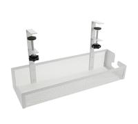 SHINEOFI Cable Management Desk Tray with Clamp No Drill Under Desk Organizer for Tidy Cables Versatile Wire Management for Home Office Use Mesh Design