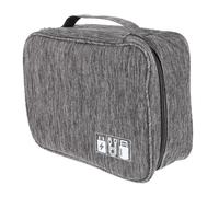 SHINEOFI Cable Use Organizer Bag Polyester Travel Lightweight Cord Storage to Portable Easy for and Accessories Business Electronics Grey