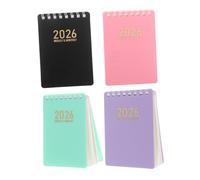 SHINEOFI Calendar Planner Mini Spiral Notebooks Monthly Weekly Schedule Organizer Portable Small for Office Purse in Pink Black Green Purple
