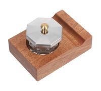 SHINEOFI Calligraphy Dip Pen Holder Stand Wooden Inkwell with Tilting Design and Deep Groove Desk Pen Holder for Office Writing and Festive Occasions