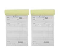 SHINEOFI Carbonless Invoice Receipt Book, for Tracking Orders 2 Books with 100 Sheets Each, and Fade-Resistant Printing on Paper, Handheld Design for Retail and Order Processing