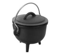SHINEOFI Cast Iron Cauldron Pot, Small Cauldron with Lid and Tripod Stand