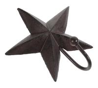 SHINEOFI Cast Iron Star Shaped Wall Hook Heavy Duty Five-Pointed Decorative Coat Hanger for Indoor Wall Mounted Storage Vintage Style Home Door Organizer