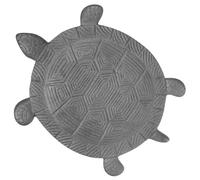 SHINEOFI Cast Iron Turtle Stepping Stone Metal Stepping Mat for Patio and Pathway 33.5X25.8X2Cm Silver Turtle-Shaped Sturdy Weather Resistant Yard Decor Unique Artistic Charm