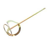 SHINEOFI Cement Mixer Electric Drill Stirring Rods Long Drill Attachment Paddle Carbon Steel Golden 19.33 Inch for Mixing Paints at Construction Site