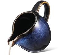SHINEOFI Ceramic Coffee Milk Pitcher with Handle, Mini Porcelain Creamer Jug for Household and Café Use, for Serving Cream and Milk at Tea Time