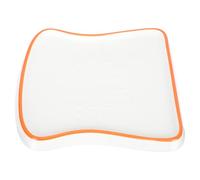 SHINEOFI Ceramic Embossed Toast Shape Breakfast Plate Orange, Household Food Tray for Daily Meals and Snacks, Sturdy Dinnerware Accessory for Home Kitchen
