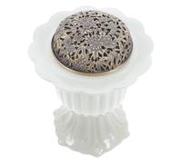 SHINEOFI Ceramic Incense Burner with Lid White High Foot Incense Censer Aroma Diffuser Tea Ceremony and Home Decor