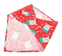 SHINEOFI Christmas Dog Bandana Red Cotton Single-Layer Triangle Scarf with Reindeer Pattern Pet Christmas Collar for Dogs and Cats Holiday Drool Bib Accessory