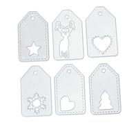SHINEOFI Christmas Tag Die Dies Card Making Sport Ball Cutting Dies Die Cuts Cutting Stencils DIY Bookmark Embossing Stencil Cut Machine Silver Carbon Steel