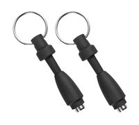 SHINEOFI Cigar Punching Punch Tool 2pcs with Portable Stainless Hole Steel and Silicone Construction, Precision Compact Design Keychain for Travel and Social Events