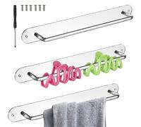 SHINEOFI Claw Clip Storage Rack Contemporary Acrylic 3pcs Wall Mounted Hair Claw Clip Holder with Lasting Use and Elegant Design Scarf Rack for Organising Hair Accessories