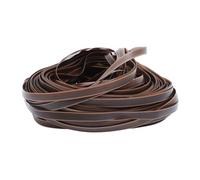 SHINEOFI Coffee Colored Double Sided Embossed PE Rattan Weaving Material Flexible Synthetic Wicker Strip for Patio Chair Repair Garden Furniture Crafting