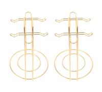 SHINEOFI Coffee Cup Rack Effective Drainage 2pcs with Tilted Metal Drying Design and Smooth Surface Iron Coffee Mug and Tea Cup Saucer Holder and Easy Maintenance for Office