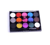 SHINEOFI Colors Water Soluble Face Paint Kit for Boys and Girls Adults Solid Watercolor Pigments with Brush for Halloween Parties Art