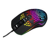 SHINEOFI Computer Gaming Mouse Wired USB 2500dpi 6 Keys Ergonomic Plastic with Skin-like Layer Comfortable Touch Feeling Controller for Playing Computer Games