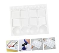 SHINEOFI Convenient Plastic Paint Palette Tray with Multiple Wells for Watercolor and Mixing Rectangular Pigment Mixing Tray for Artists and Hobbyists Easy to Clean and Portable Painting