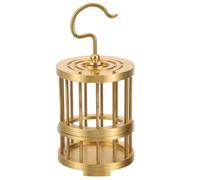 SHINEOFI Copper Birdcages Hanging Cage for Bird Insects Vintage Stylish Elegant Golden Decorative Cage with Fine Craftsmanship Roomy Comfortable Design for Pet Owners Display