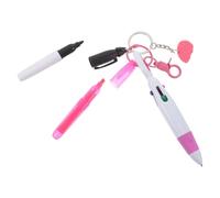 SHINEOFI Creative Nurse Pen with Keychain and Press Type Ballpoint Pens Featuring Doctor and Nurse-themed Patterns, Portable Metal and Silicone Design with Mini Highlighters, for School