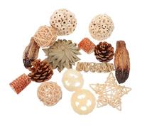 SHINEOFI Creative Parrot Chewing Balls and Pine Cone for Parakeets and Other Birds Sturdy Natural Grass and Palm Leaf Bird Chewing