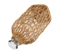 SHINEOFI Creative Rustic Woven Flower Vase with Straw Cover Decorative Glass Bud Vase for Fresh and Dried Flowers Home Decor Stylish and Practical Floral Display