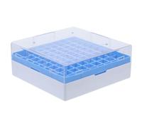 SHINEOFI Cryogenic Freezer Box with Slots for Microcentrifuge Tubes Plastic Holder Resistant to Temperature Fluctuations Organized Sample Storage for Chemistry Labs and Research Facilities