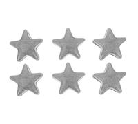SHINEOFI Curtain Drapery Weights Magnetic Five-Star Shaped Silver Large Blocks for Shower Curtains Bathroom 6-Pair Set